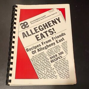Allegheny Eats 1987 community Recipe Book